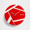 orologio da parete rosso e bianco