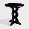 comodino tavolino nero in plexiglass